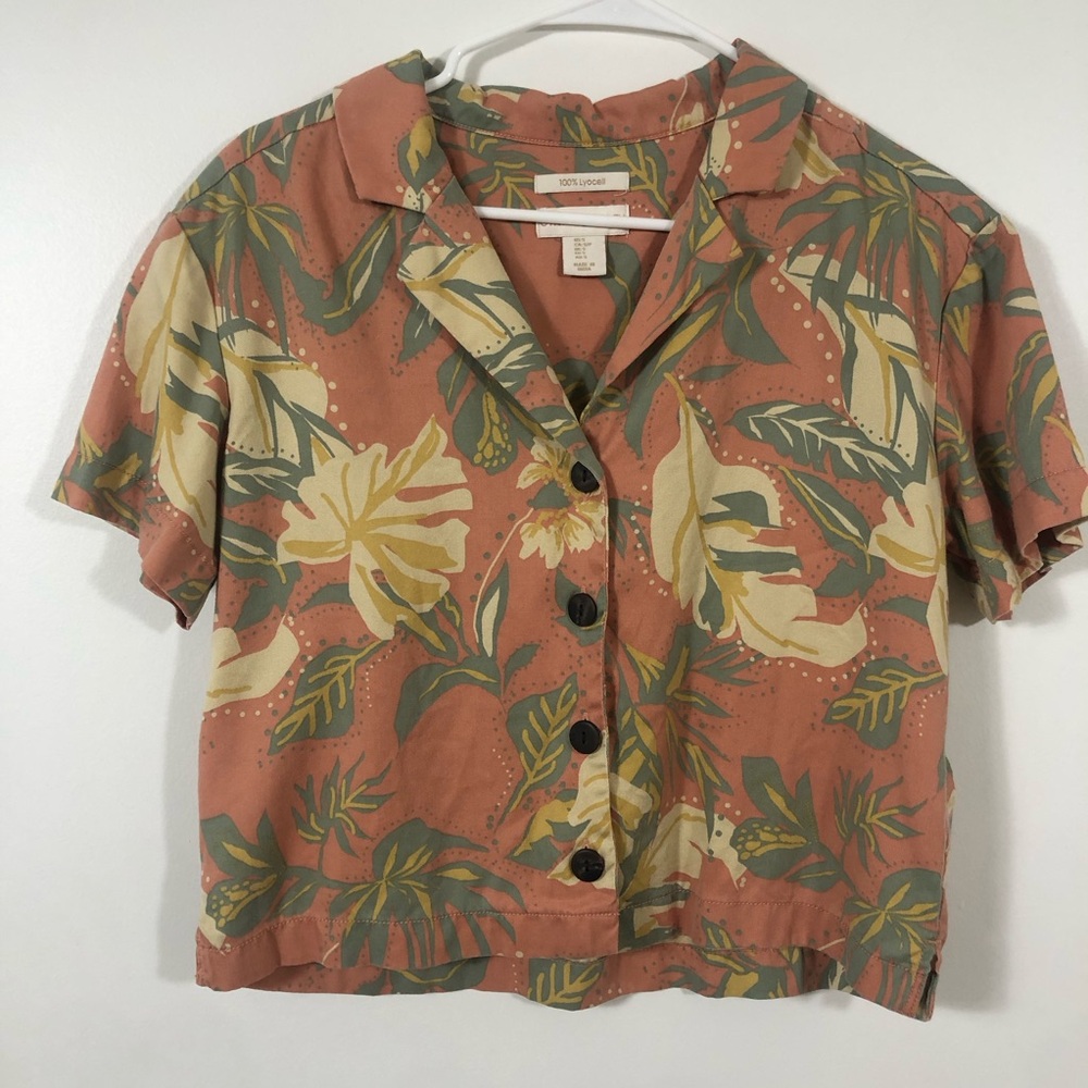 Cynthia Rowley 100% Lyocel Tropical Cabana Shirt Top. Women’s sz Small